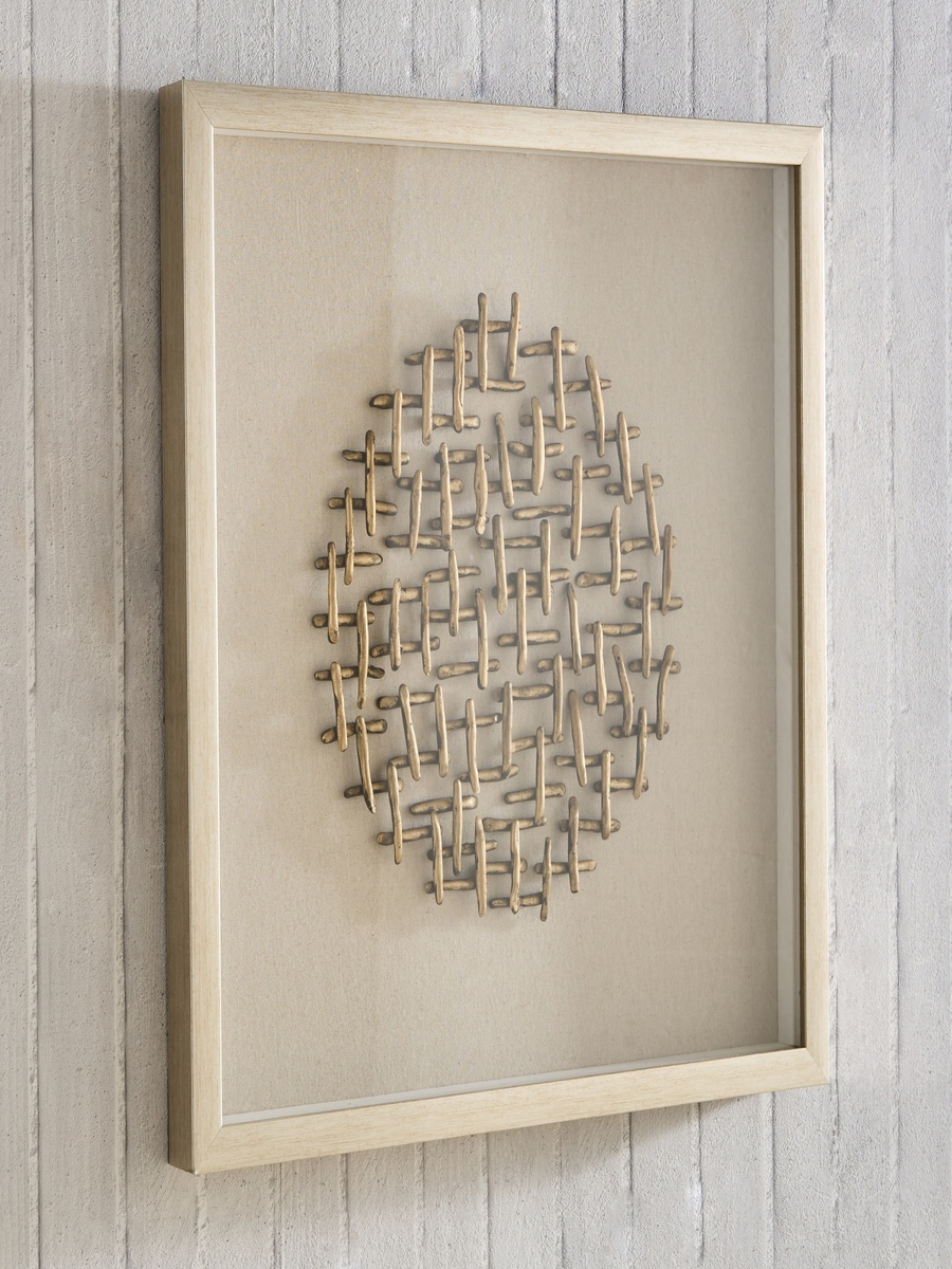 Olivia Light Soil Circle Shadowbox with Wax PS Frame - 60x60 cm