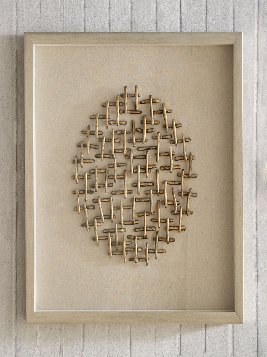 Olivia Light Soil Circle Shadowbox with Wax PS Frame - 60x60 cm