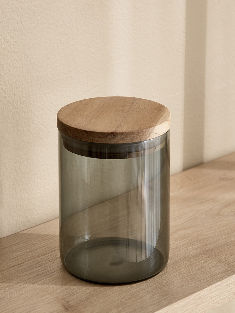 Zen Borosilicate Glass Round Food Storage Jar - 10x10 cm