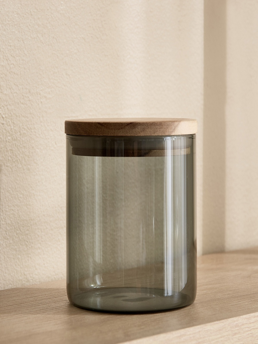 Zen Borosilicate Glass Round Food Storage Jar - 10x10 cm