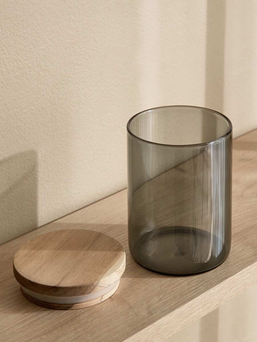 Zen Borosilicate Glass Round Food Storage Jar - 10x10 cm