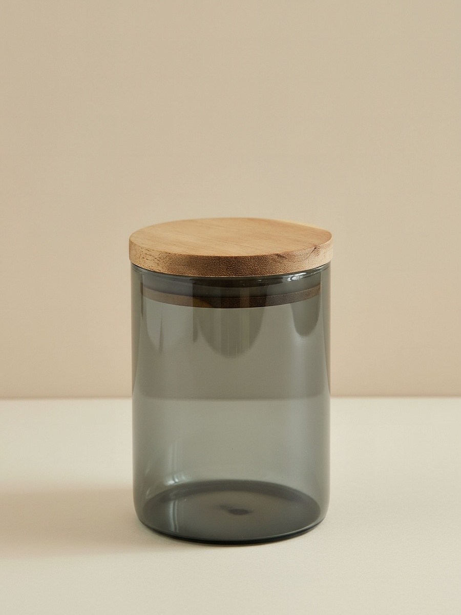 Zen Borosilicate Glass Round Food Storage Jar - 10x10 cm