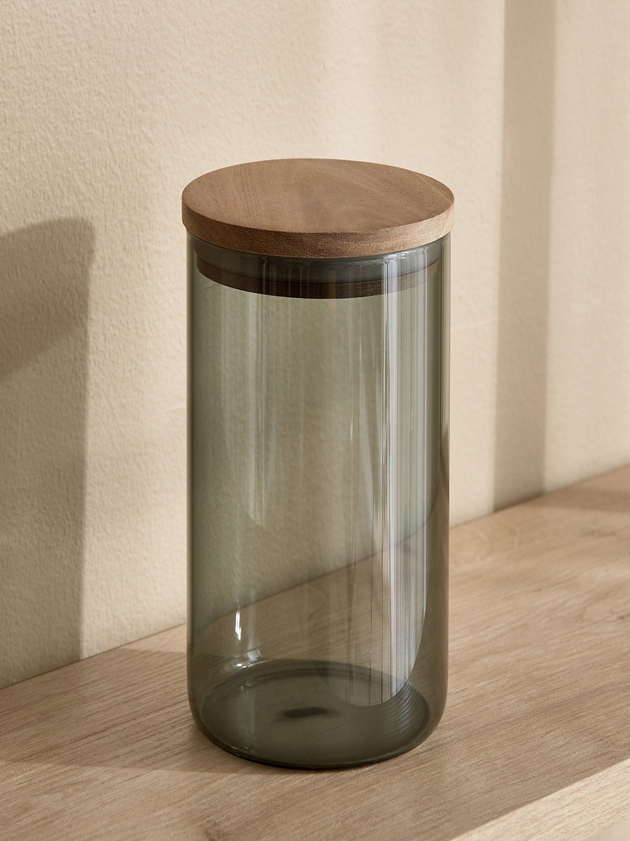Zen Borosilicate Glass Round Food Storage Jar - 15x10 cm