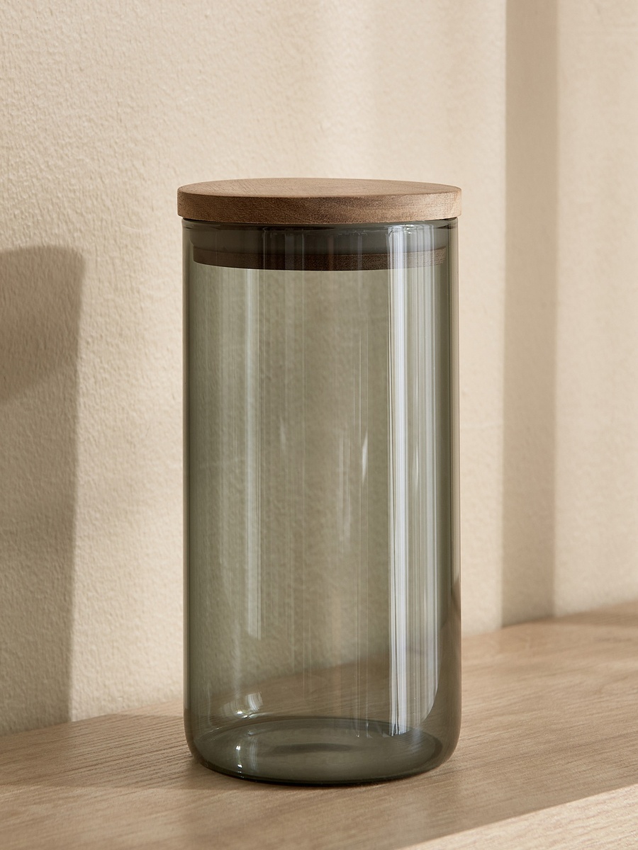 Zen Borosilicate Glass Round Food Storage Jar - 15x10 cm