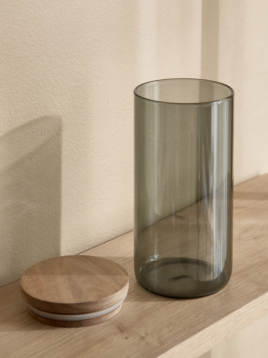 Zen Borosilicate Glass Round Food Storage Jar - 15x10 cm