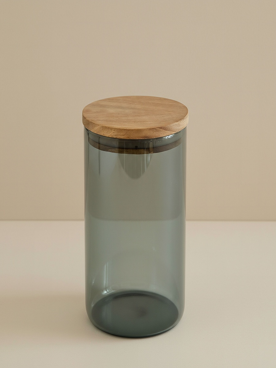 Zen Borosilicate Glass Round Food Storage Jar - 15x10 cm