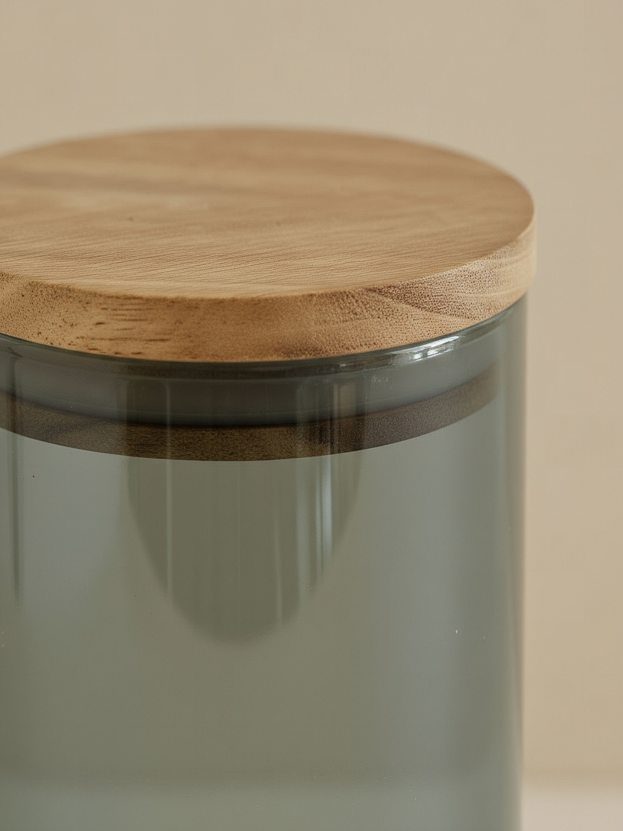 Zen Borosilicate Glass Round Food Storage Jar - 15x10 cm