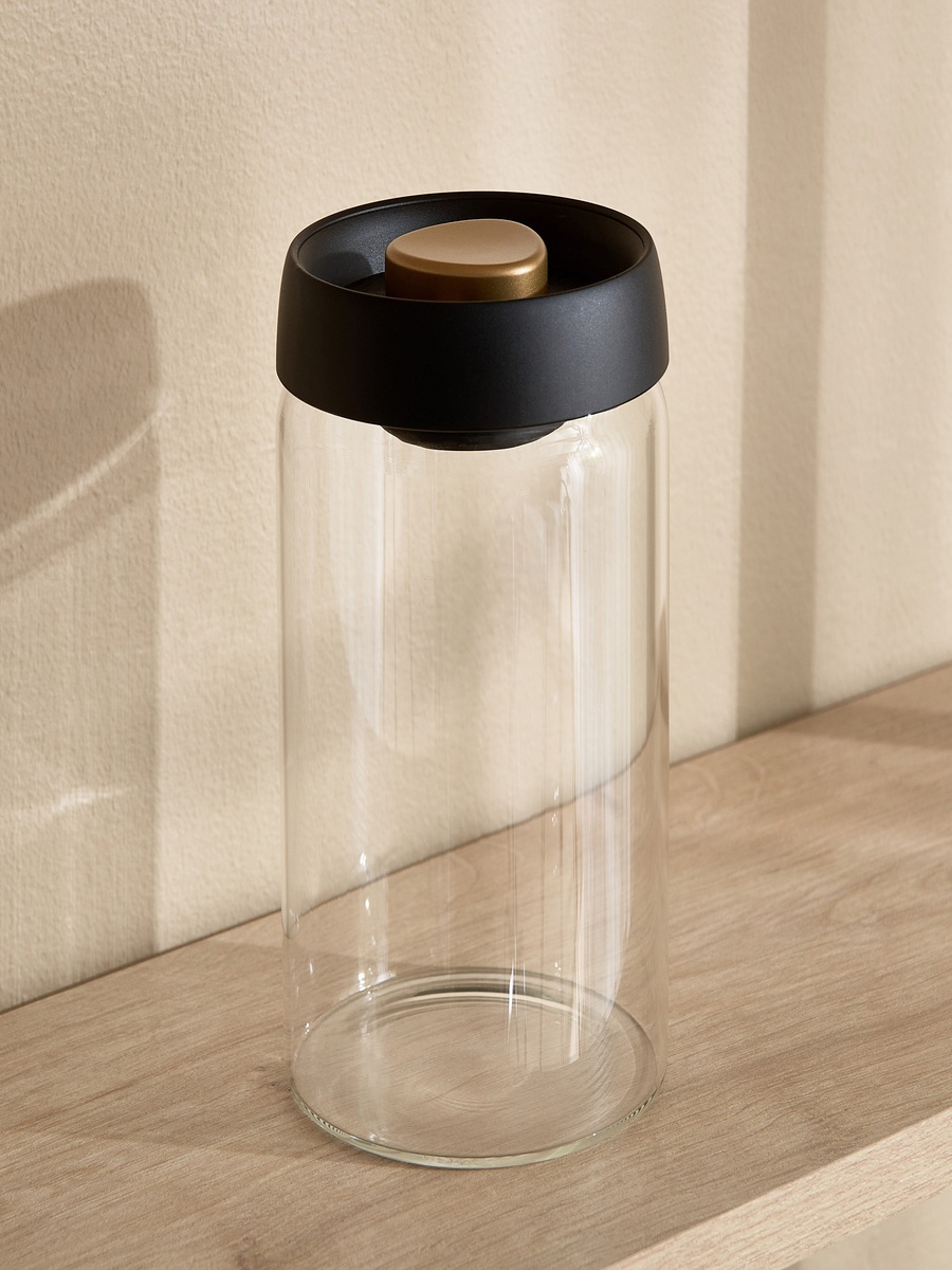 Zen Borosilicate Glass Round Food Storage Jar - 20x10 cm