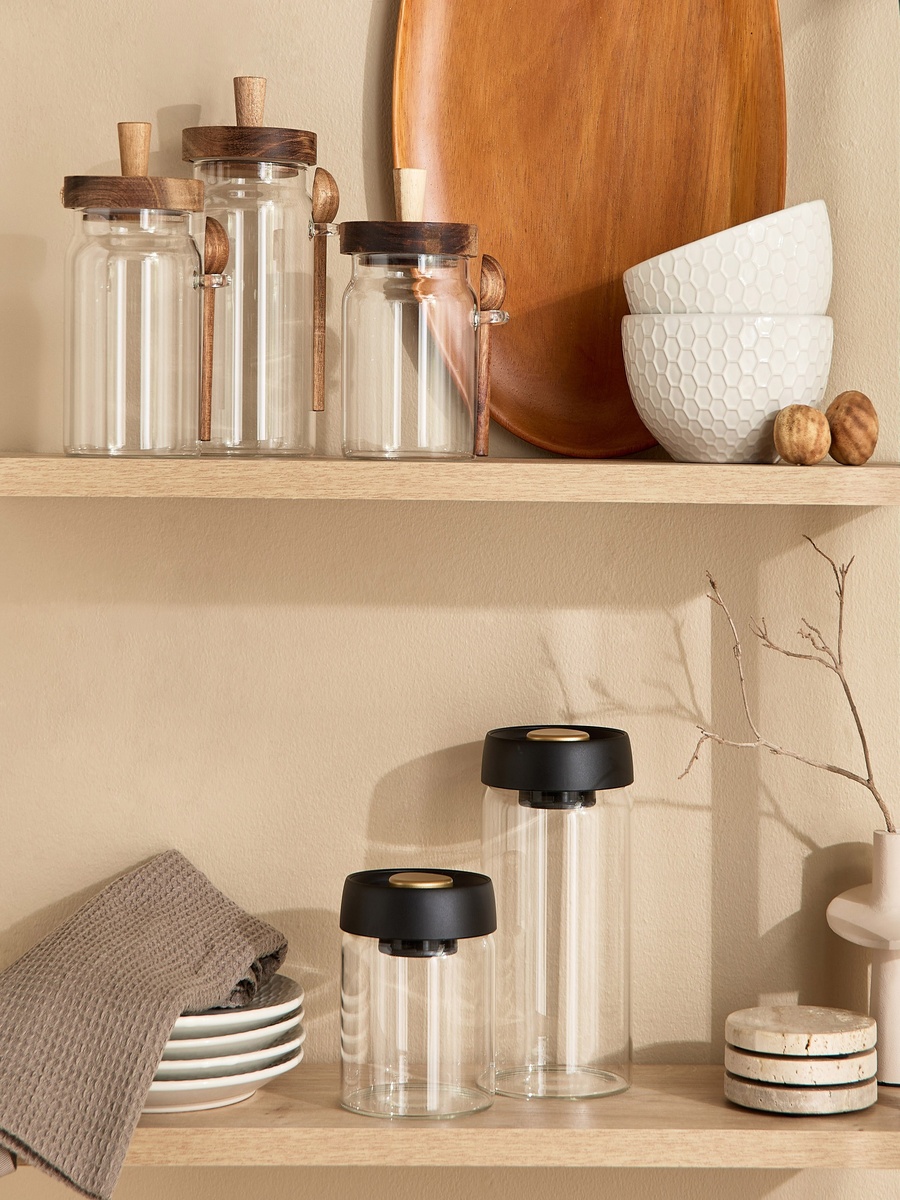 Zen Borosilicate Glass Round Food Storage Jar - 20x10 cm