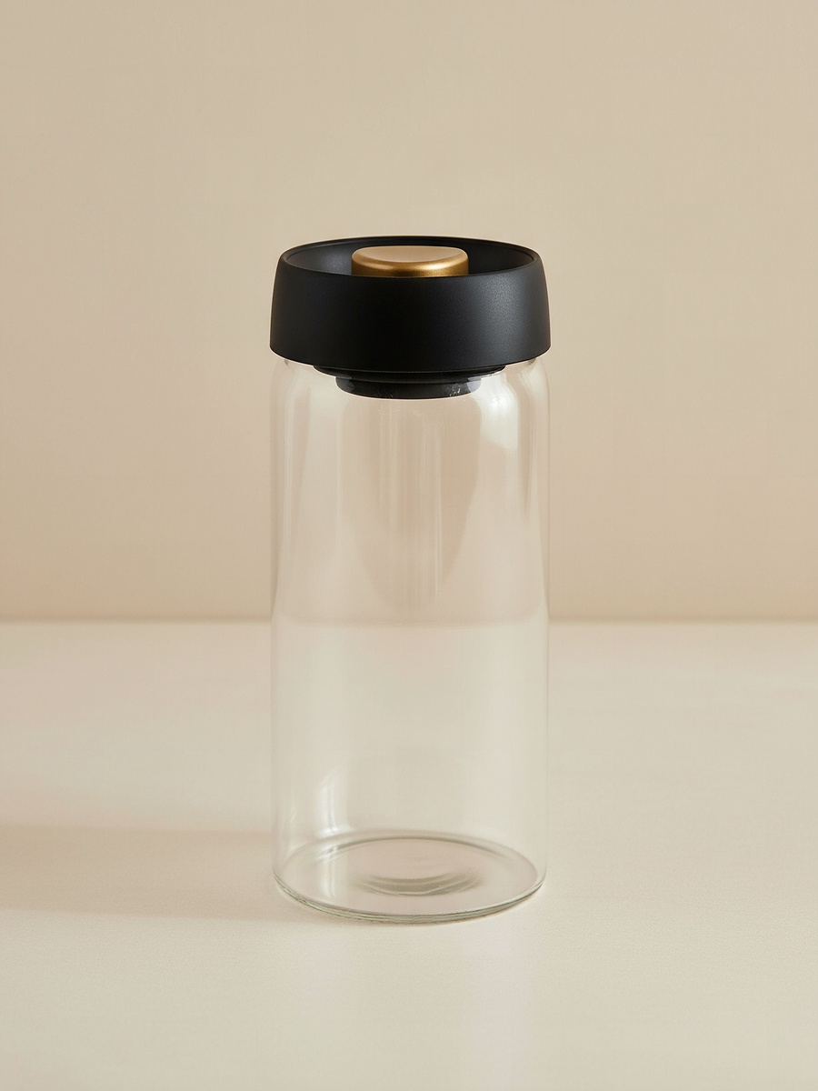 Zen Borosilicate Glass Round Food Storage Jar - 20x10 cm
