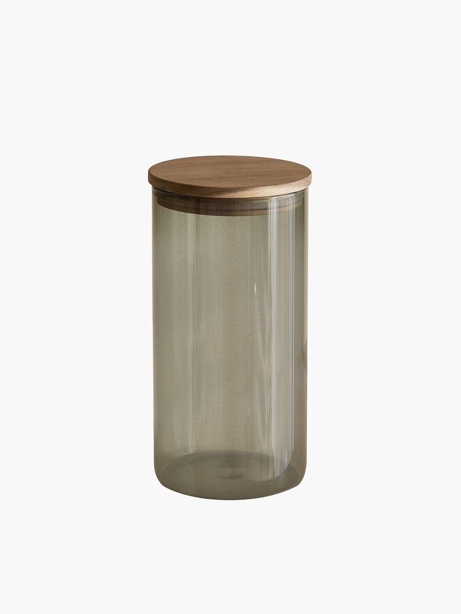 Zen Large Borosilicate Glass Storage Jar with Vacuum Lid - 10x17 cm