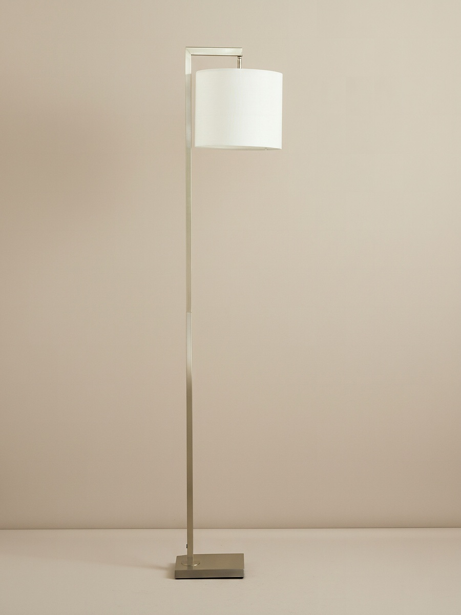 Deme Tiv Metal E27 Floor Lamp with Linen Shade - 162 cm