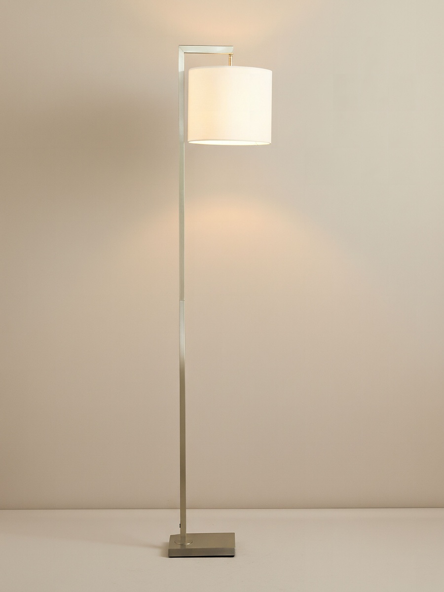 Deme Tiv Metal E27 Floor Lamp with Linen Shade - 162 cm