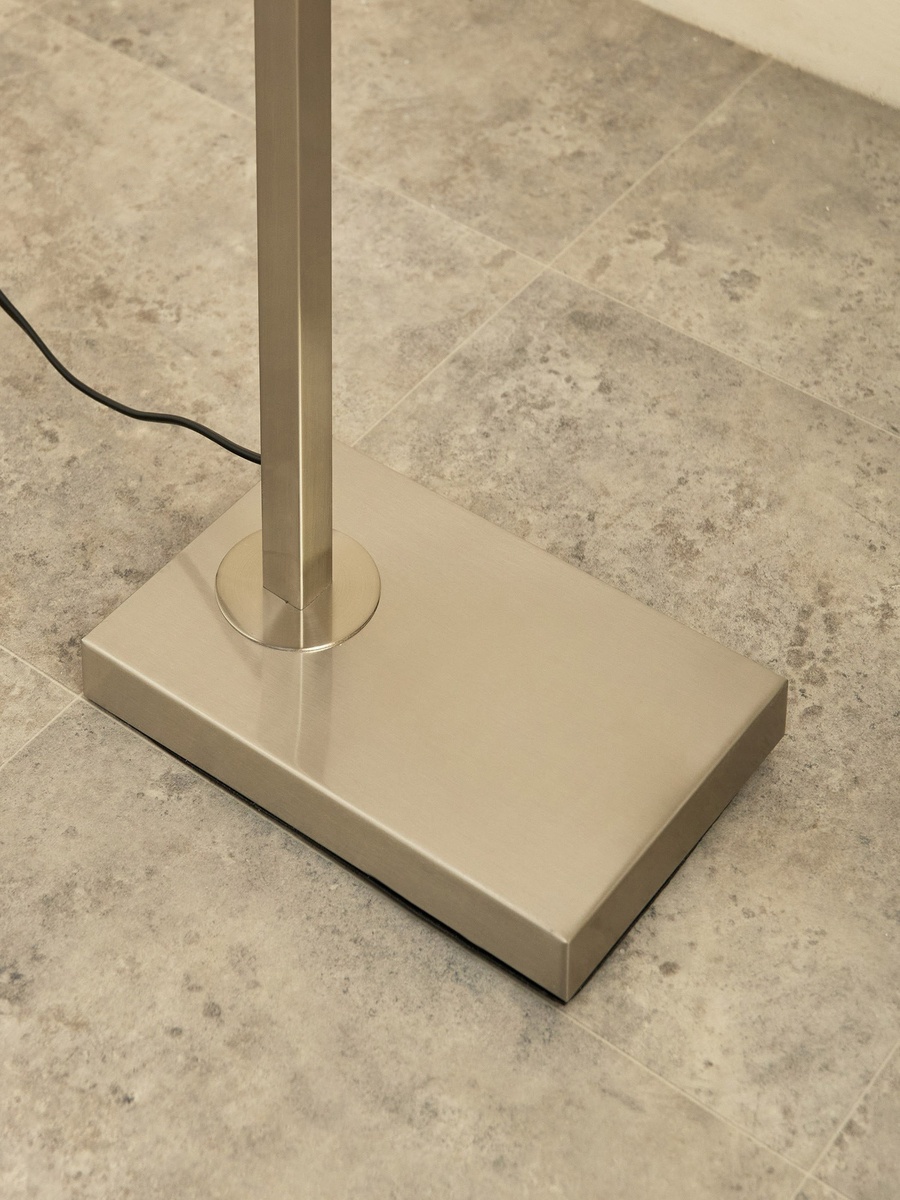 Deme Tiv Metal E27 Floor Lamp with Linen Shade - 162 cm