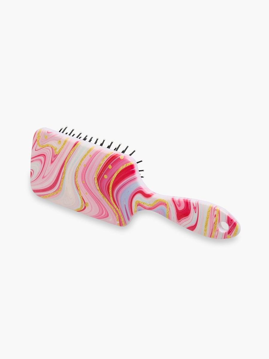 Paddle Hair Brush with Marble Print
