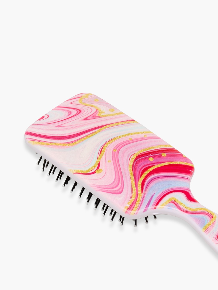 Paddle Hair Brush with Marble Print