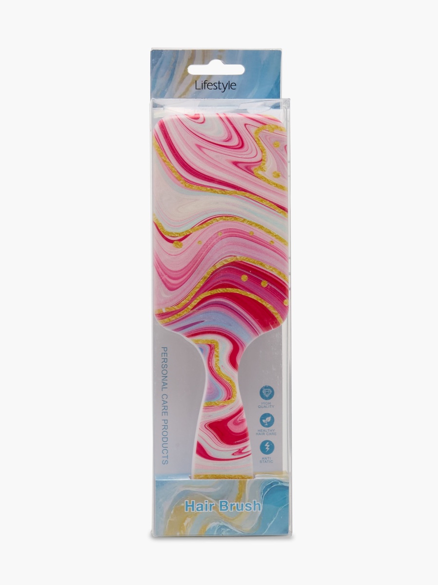 Paddle Hair Brush with Marble Print