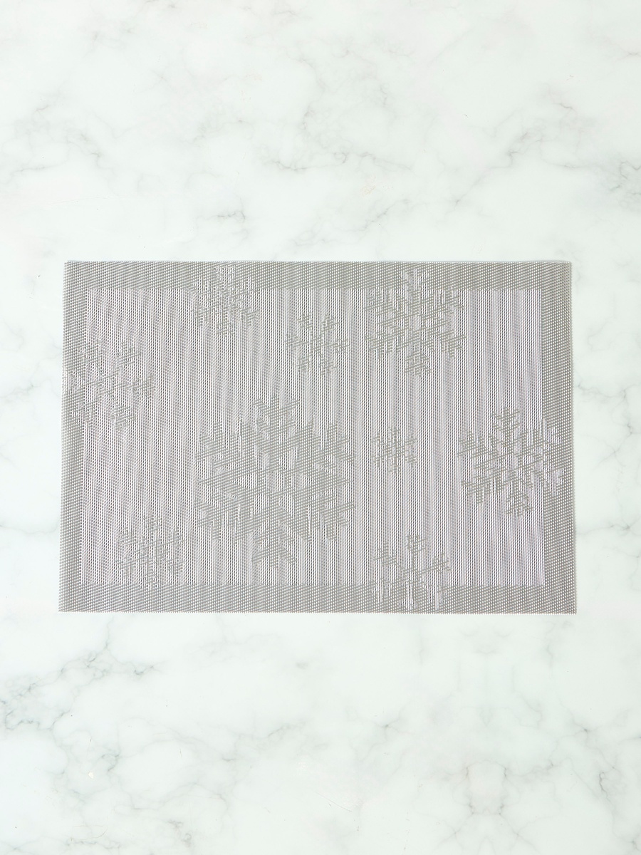 Snowflake Textured 4-Piece Placemat Set
