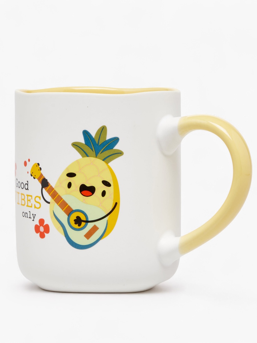 Pineapple Print New Bone China Mug with Handle - 380 ml