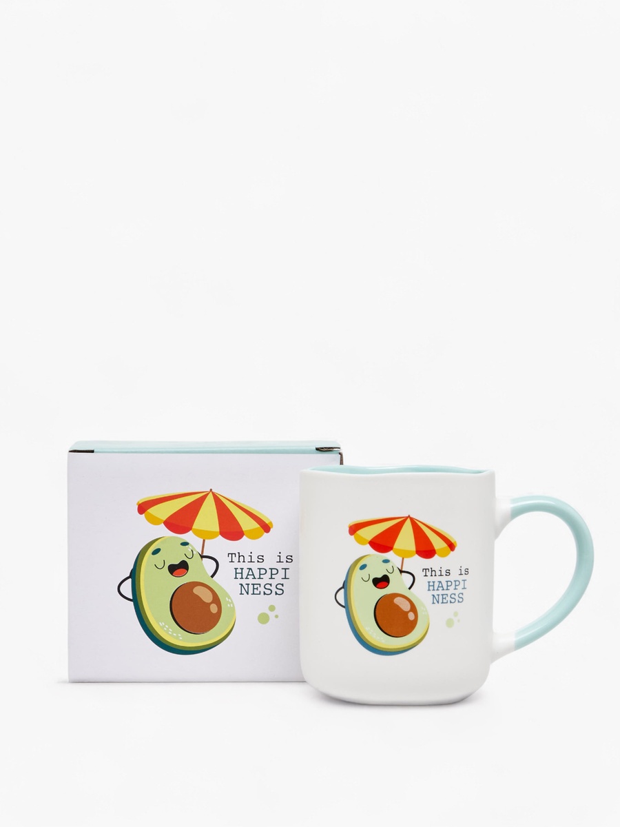 Avocado Print New Bone China Mug with Handle - 380 ml