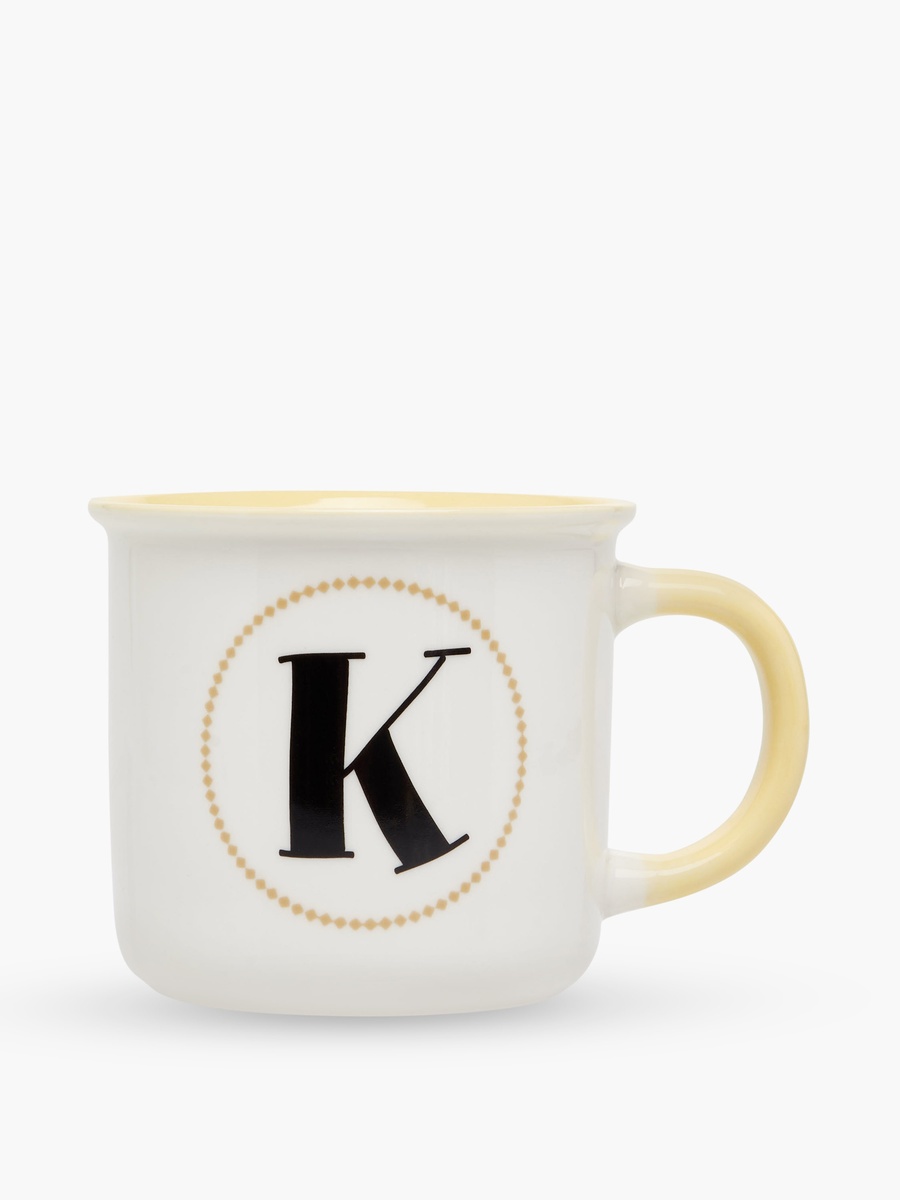 Initial K Print New Bone China Mug with Handle - 335 ml