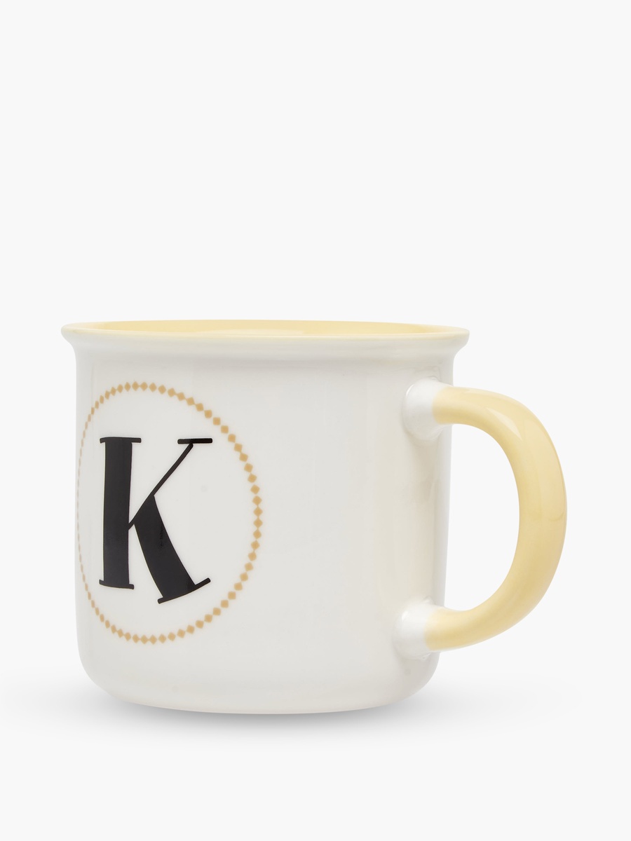 Initial K Print New Bone China Mug with Handle - 335 ml