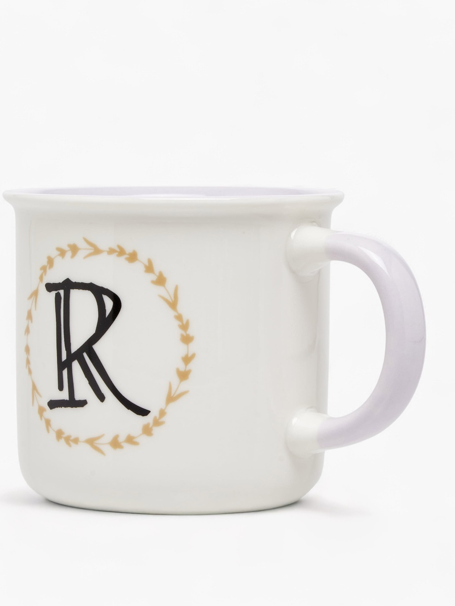 Initial R Print New Bone China Mug with Handle - 335 ml
