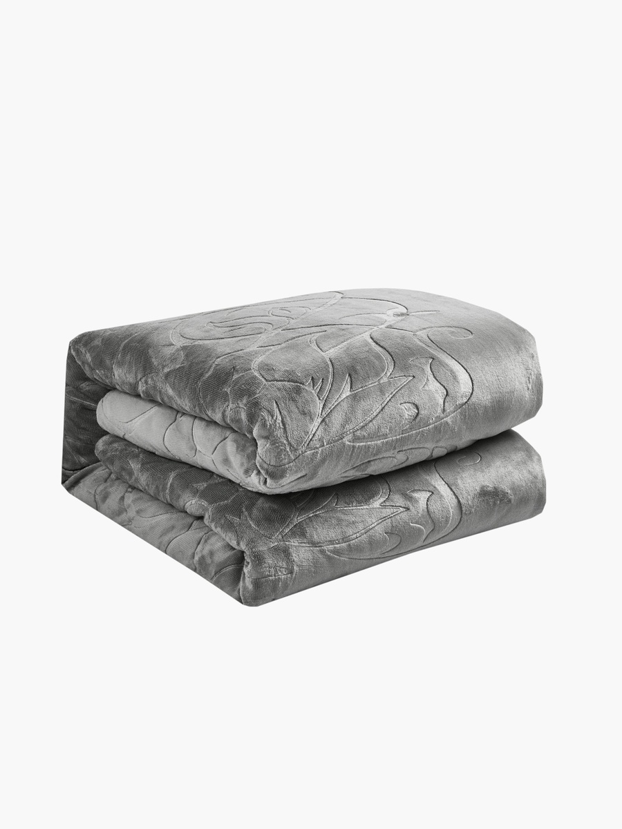 Embossed Velvet Comforter Set - King Size