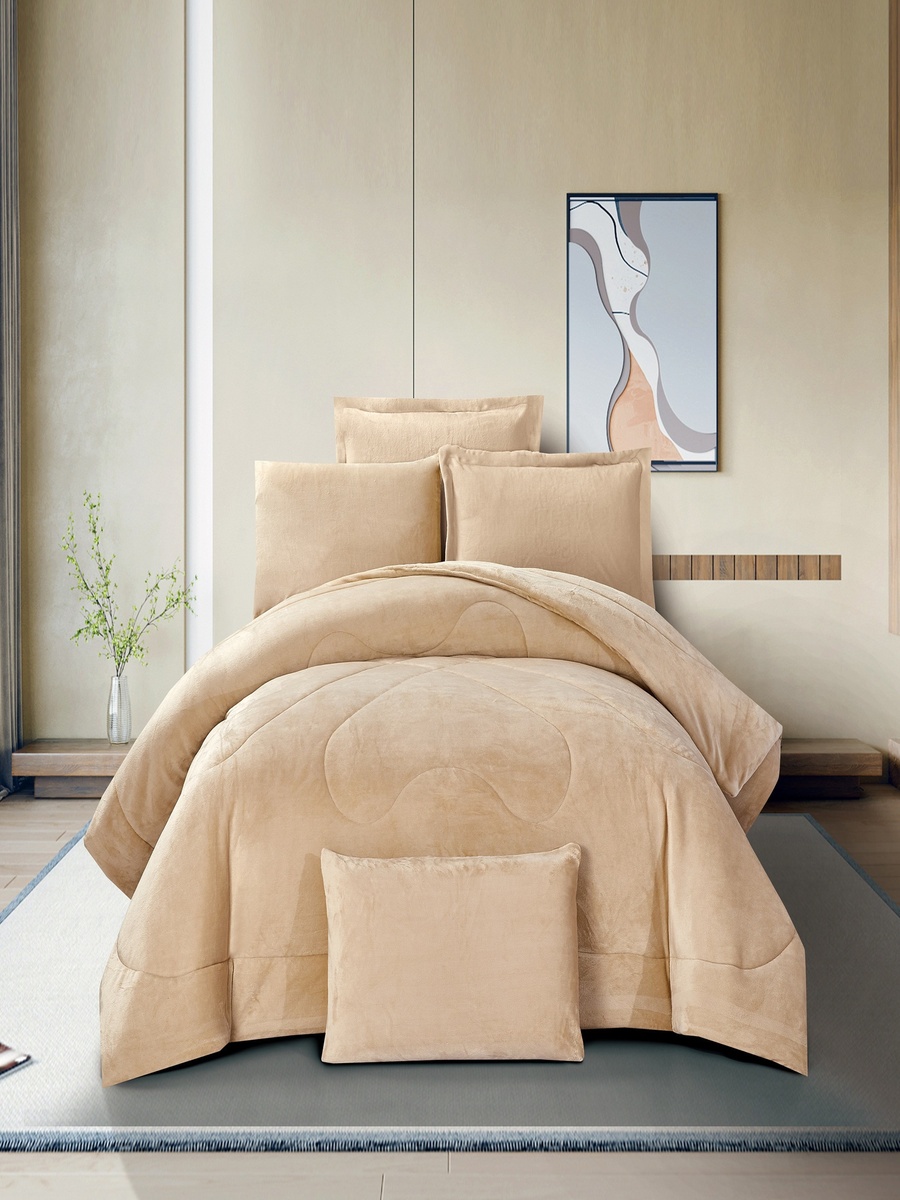 Plush Velvet Comforter Set - King Size