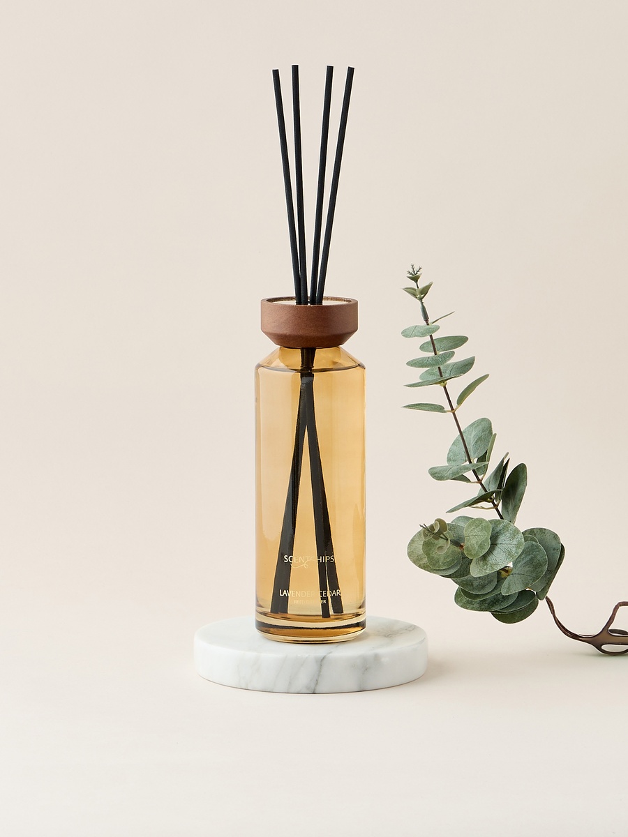 طقم موزع عطور بأعواد وائحة لافندر وأرز من سينتشيبس - 500 مل