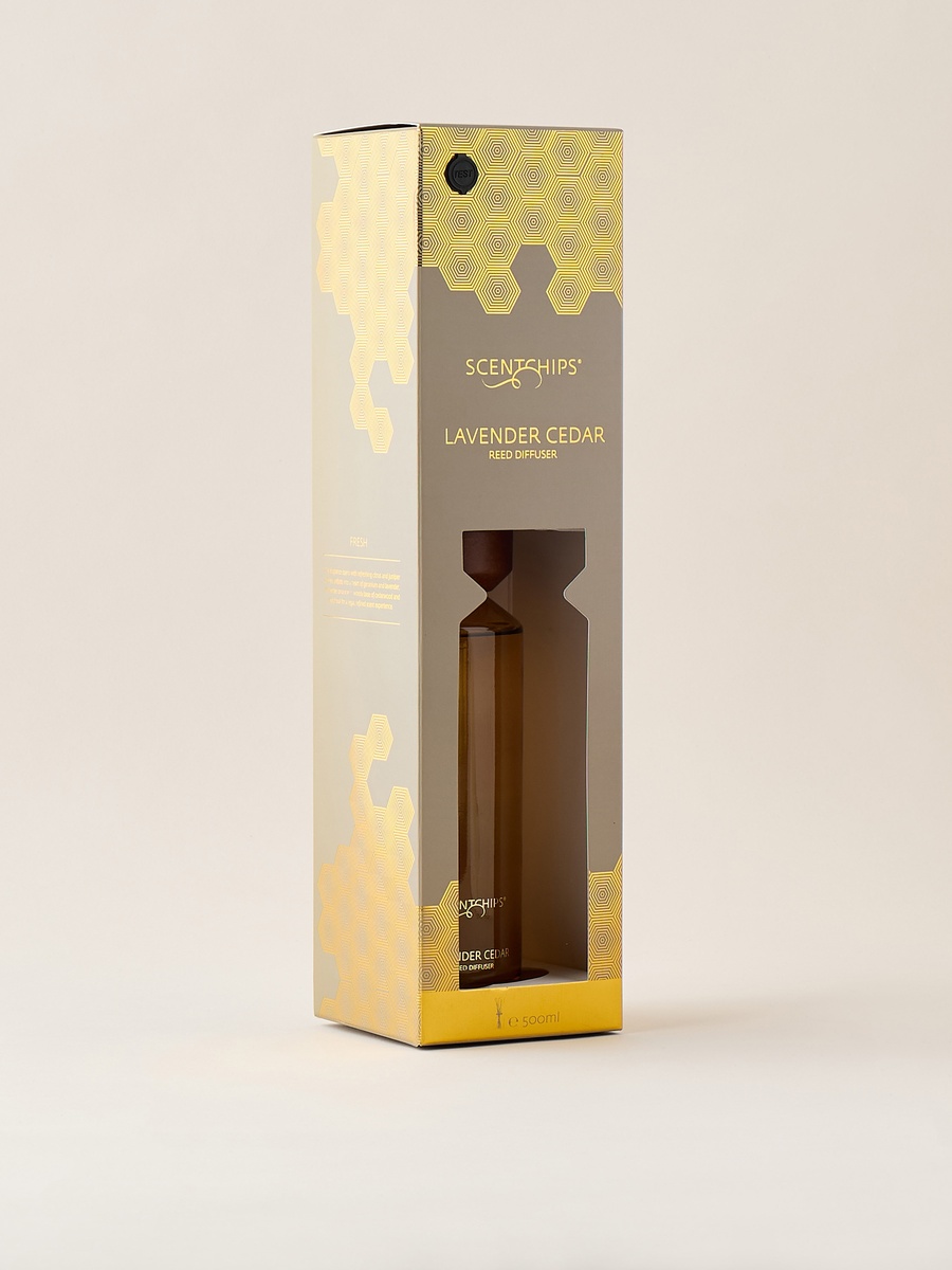 طقم موزع عطور بأعواد وائحة لافندر وأرز من سينتشيبس - 500 مل