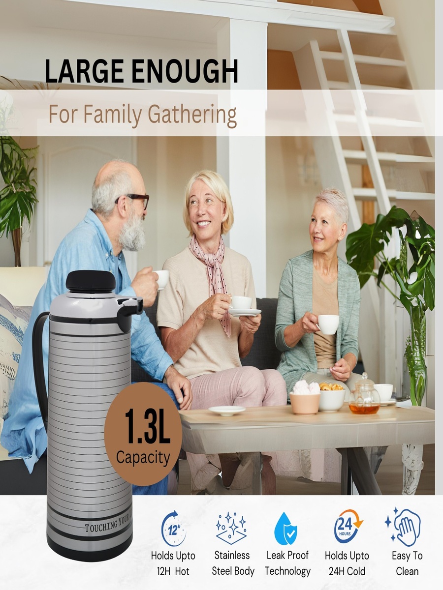 ترمس ستانلس ستيل، 1.3 لتر