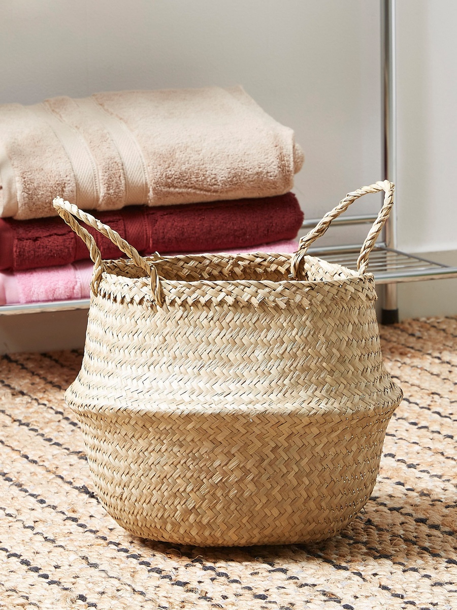 Natura Seagrass Laundry Basket - 25x32 cm