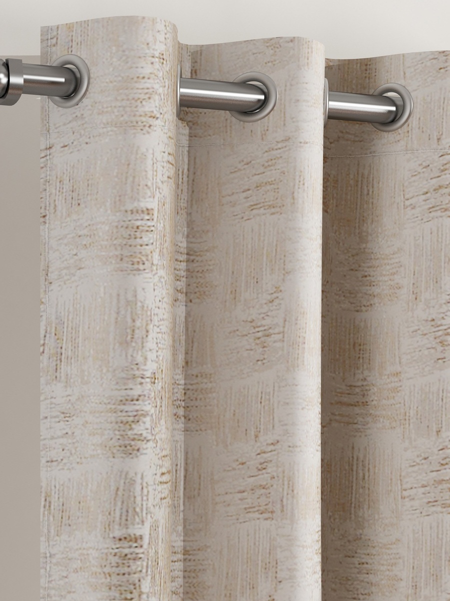 Rio 2-Piece Jacquard Textured Curtain Set - 140x240 cm
