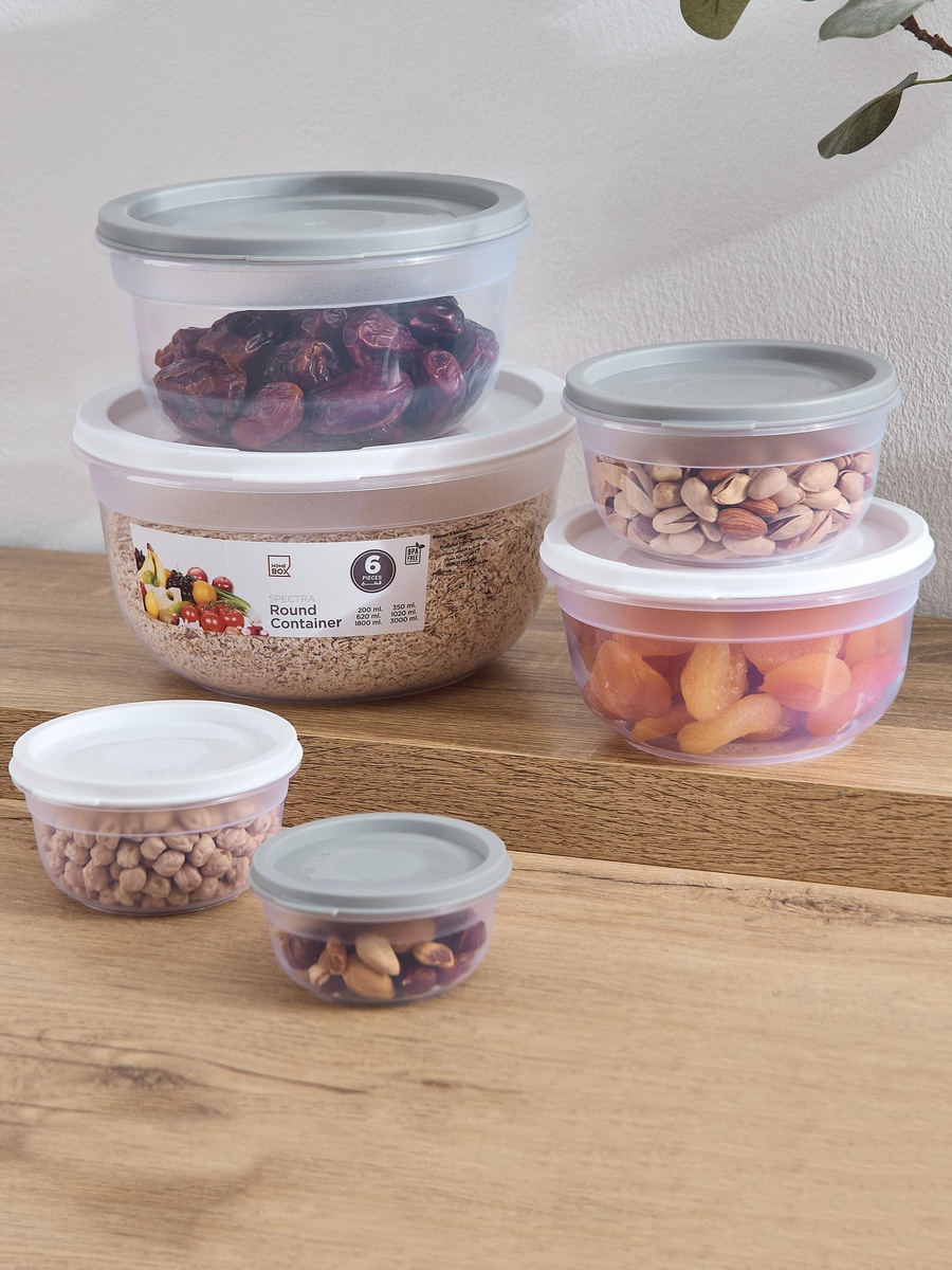 Spectra Solitaire 6-Piece Round Container Set