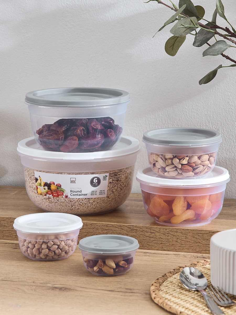 Spectra Solitaire 6-Piece Round Container Set