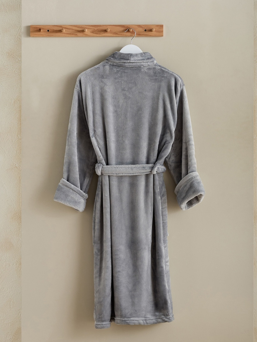 Atlanta Microfibre Flannel Bathrobe - Large