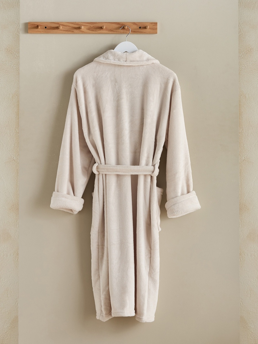 Atlanta Microfibre Flannel Bathrobe - Large