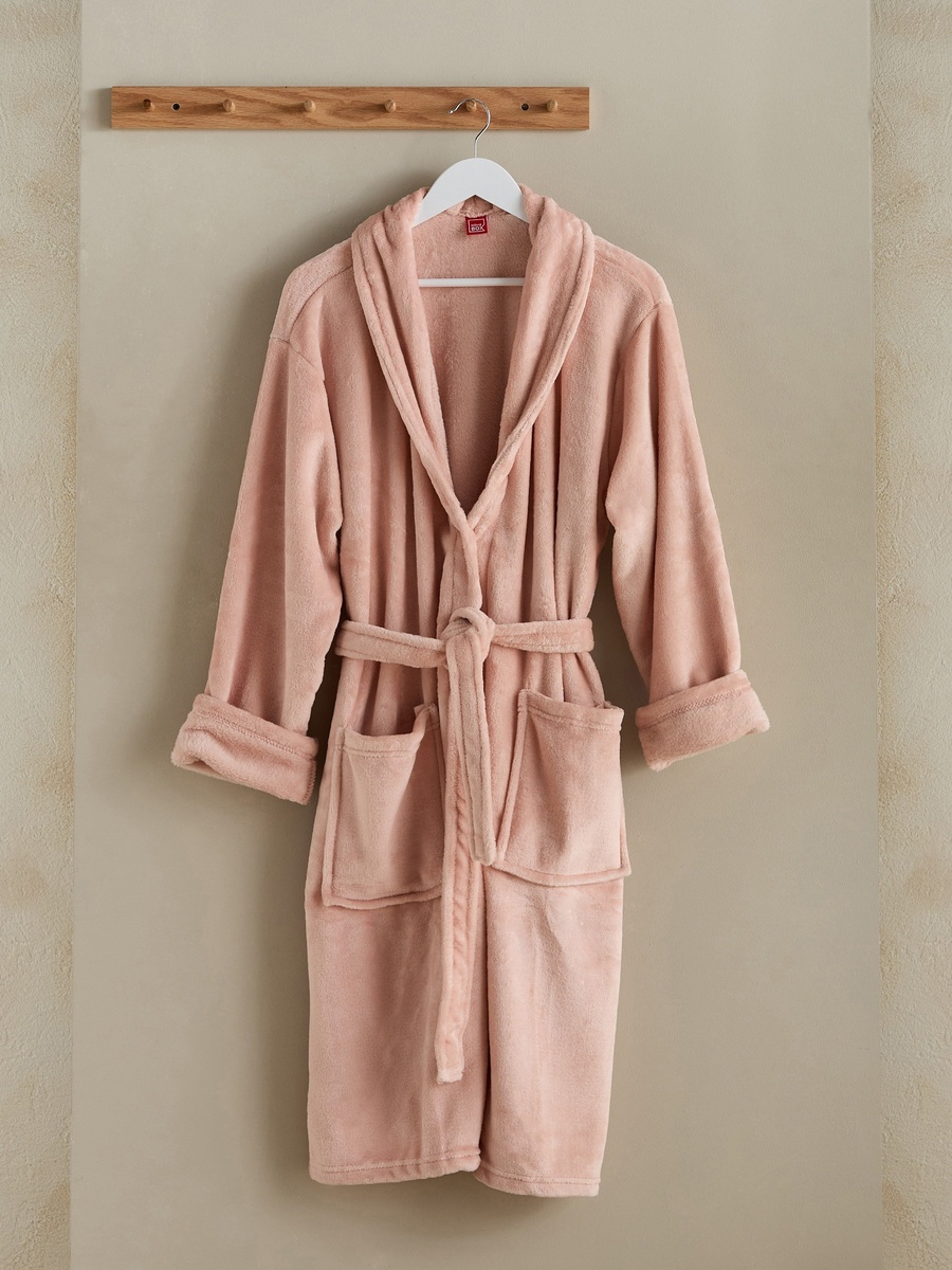 Atlanta Microfibre Flannel Bathrobe - Medium