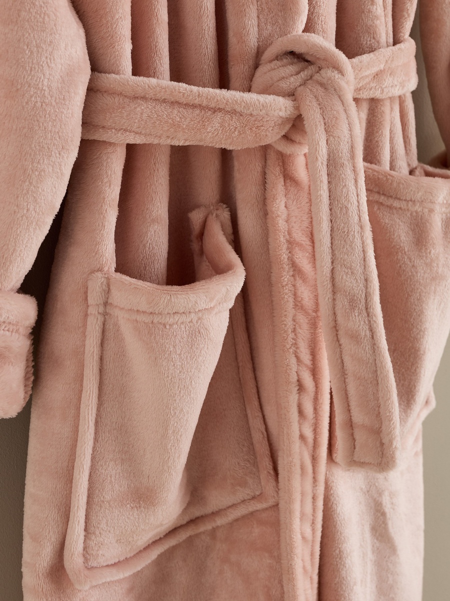 Atlanta Microfibre Flannel Bathrobe - Medium