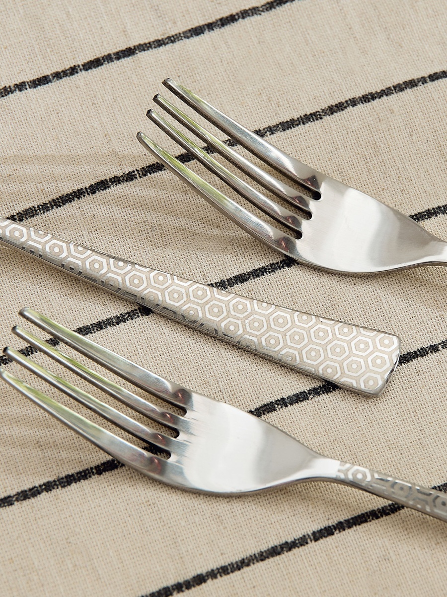 Vivante Printed Dinner Fork - Set of 3