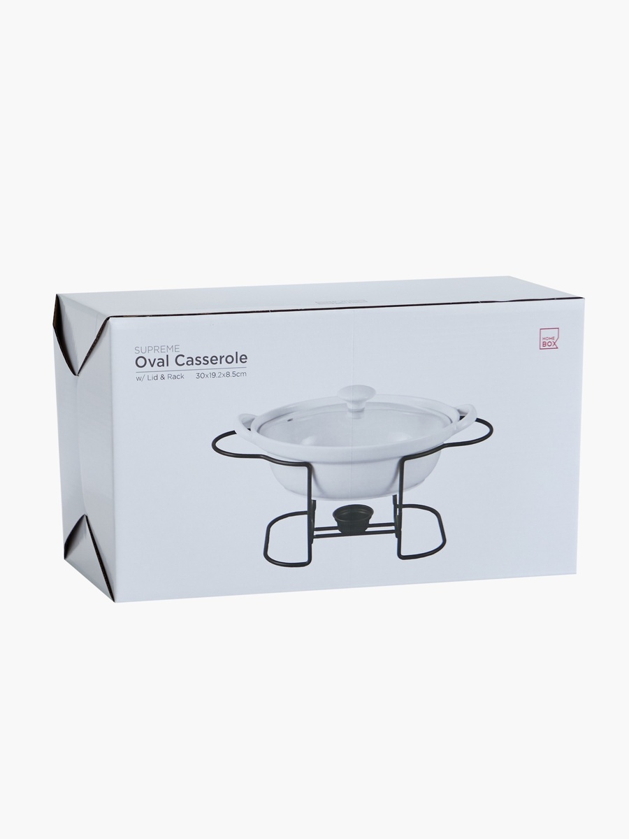 Supreme Oval Food Warmer with Lid - 30x19.2x8.5 cm