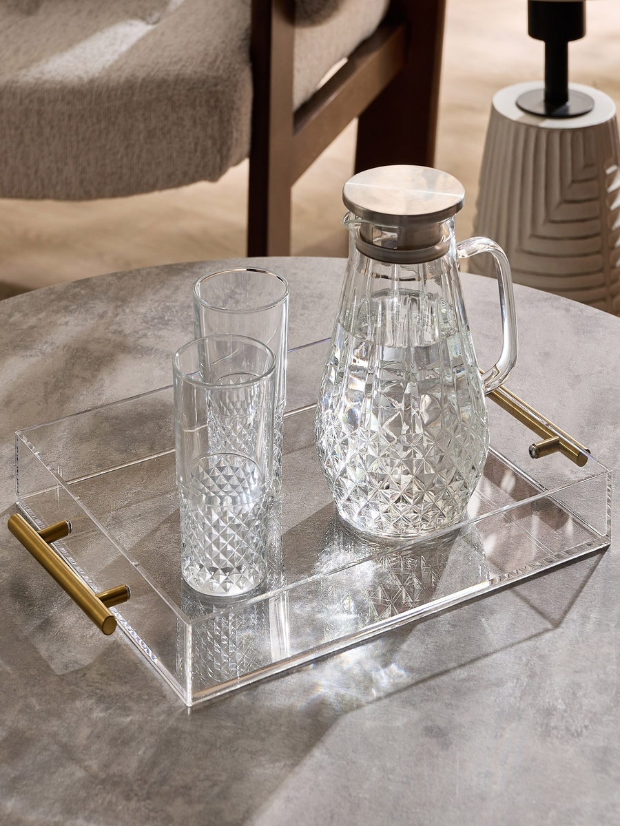Bella Acrylic Serving Tray - 43x28x5 cm