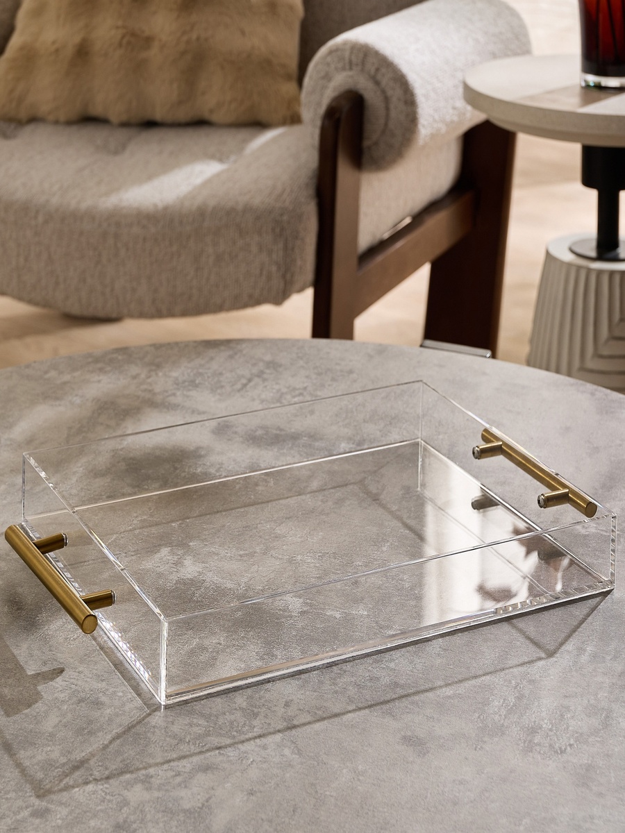 Bella Acrylic Serving Tray - 43x28x5 cm