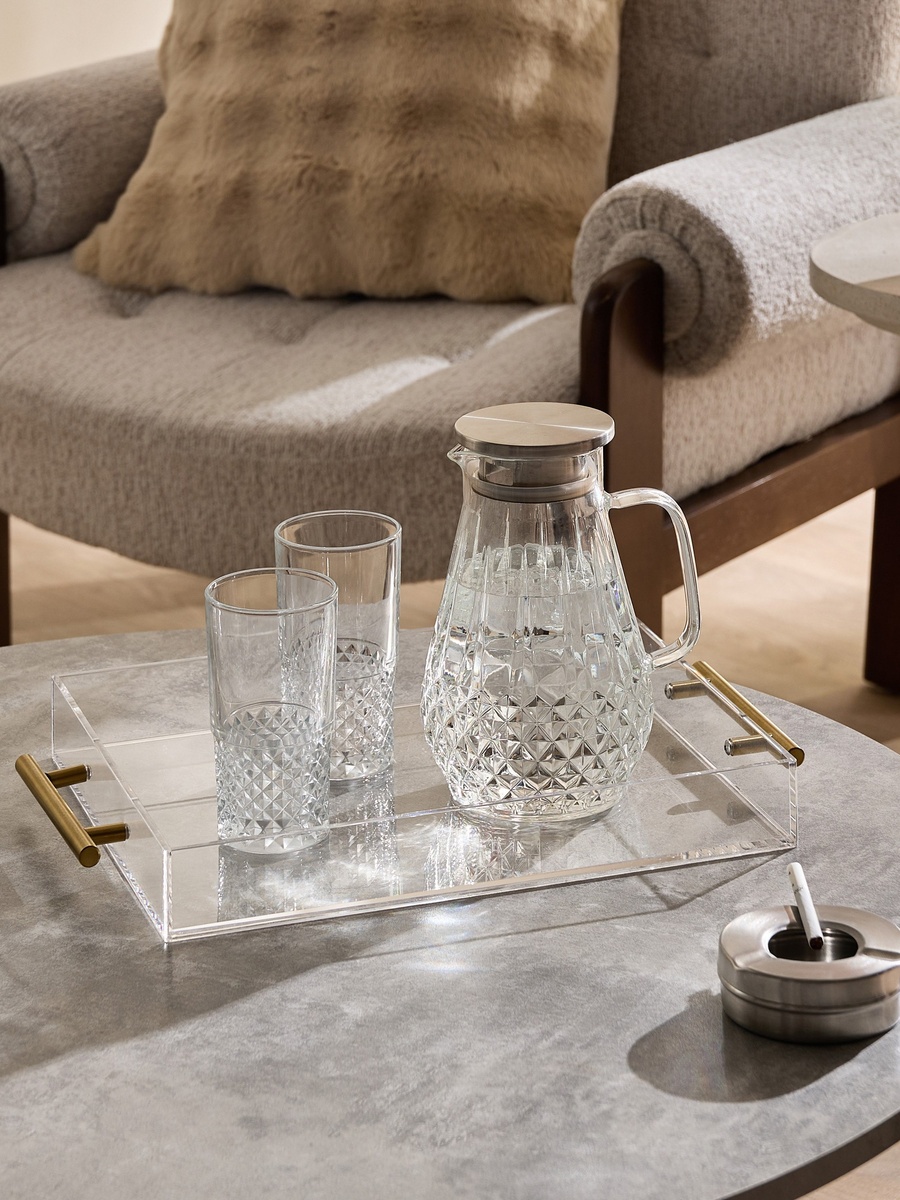 Bella Acrylic Serving Tray - 43x28x5 cm