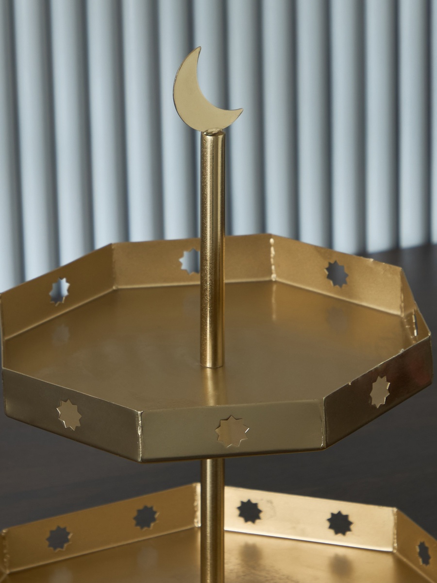 Layali Noor 2-Tier Cake Stand - 27x27x32 cm