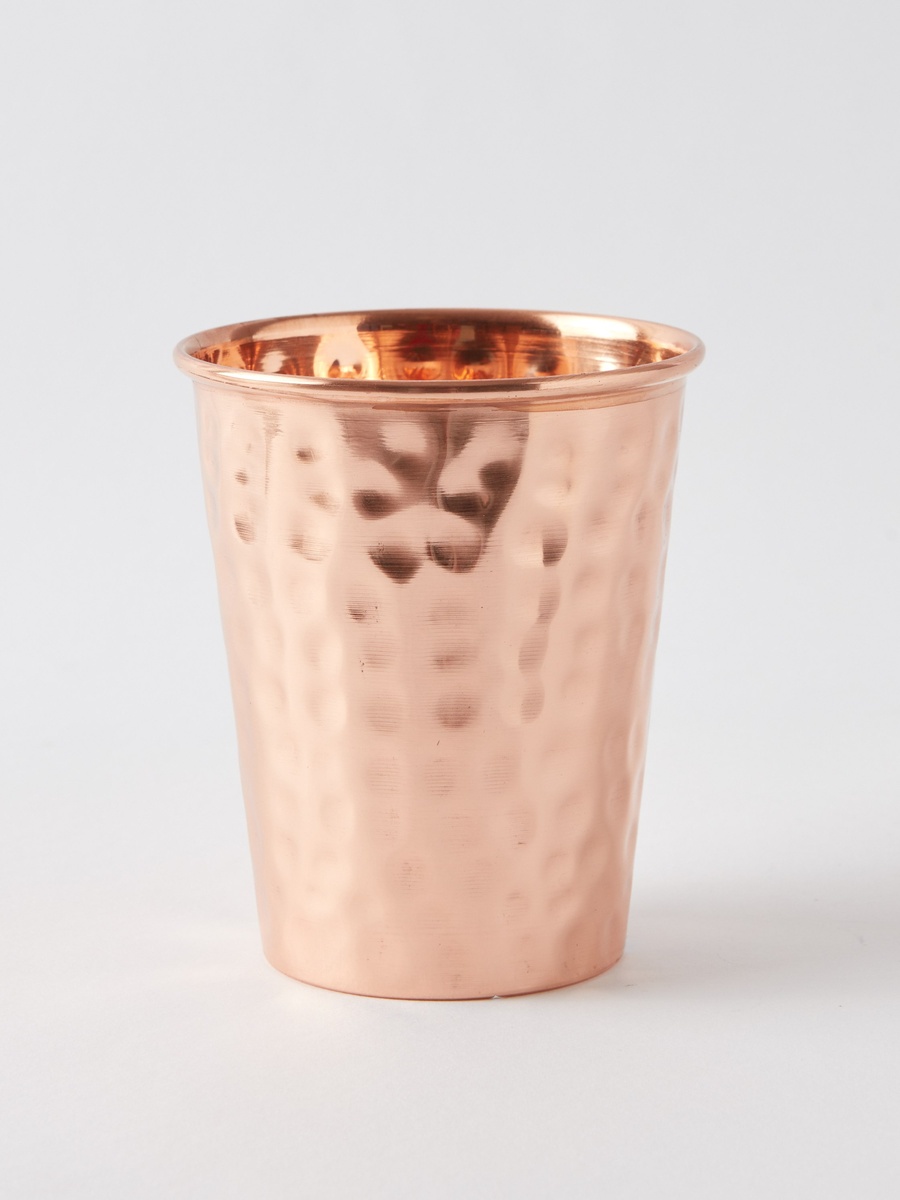 Copper Tumbler with Hammered Finish