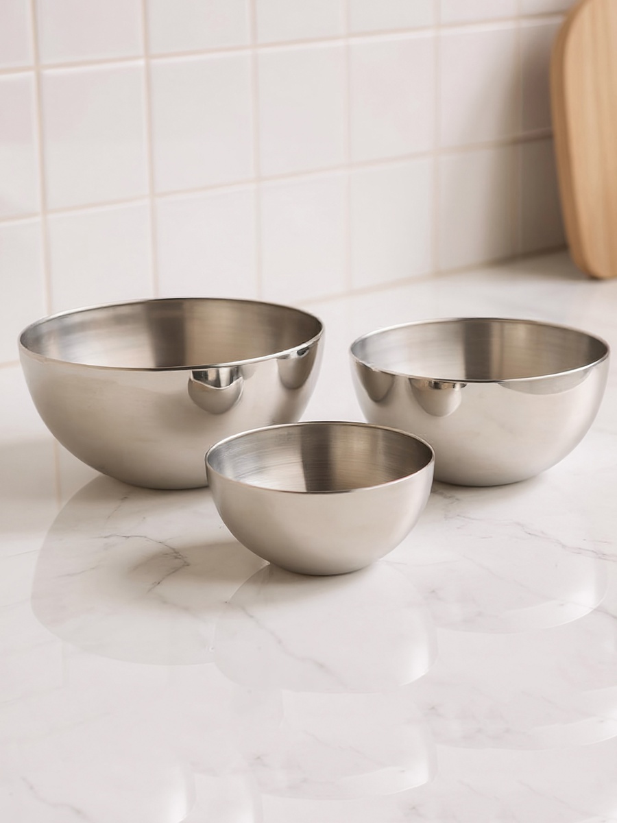 Stilo 3-Piece Steel Mixing Bowl Set