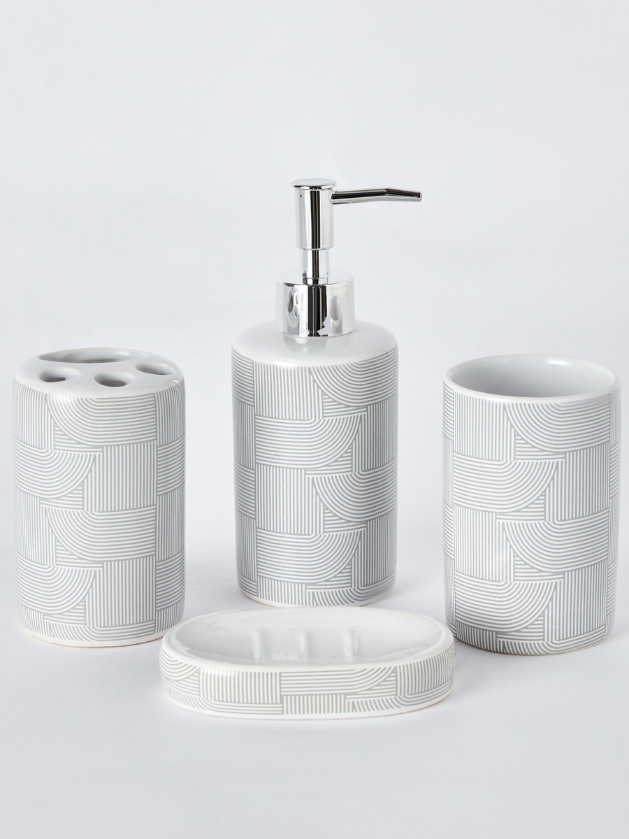 Aristo 4-Piece Ceramic Bathroom Accessory Set