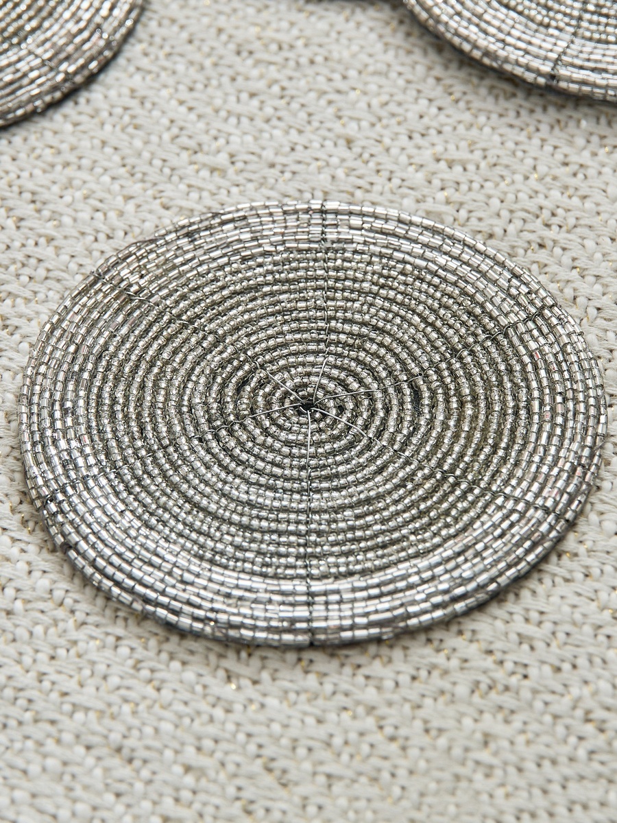 Blaze Beaded 4-Piece Coaster Set - 10 cm